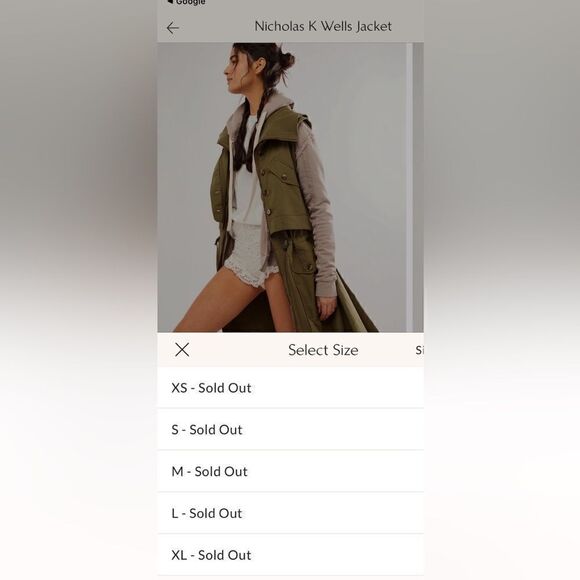 Free People x Nicholas K Wells Jacket/ size XS - Picture 9 of 12